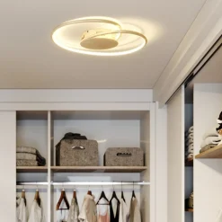 Lindby Gang|Loftlamper > LED-loftlampe Joline, Ø 45 cm, guldfarvet, metal