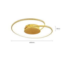 Lindby Gang|Loftlamper > LED-loftlampe Joline, Ø 45 cm, guldfarvet, metal