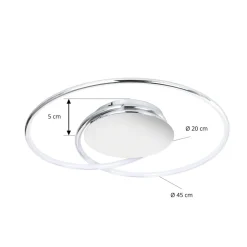 Lindby Gang|Loftlamper > LED-loftlampe Joline, Ø 46 cm, kromfarvet, metal