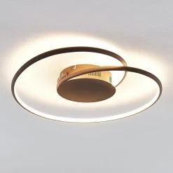 Lindby Gang|Loftlamper > LED-loftlampe Joline, Ø 45 cm, rustbrun, metal
