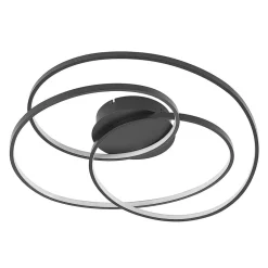 Lindby Gang|Loftlamper > LED-loftlampe Kateryna, sort, Ø 60 cm, dæmpbar