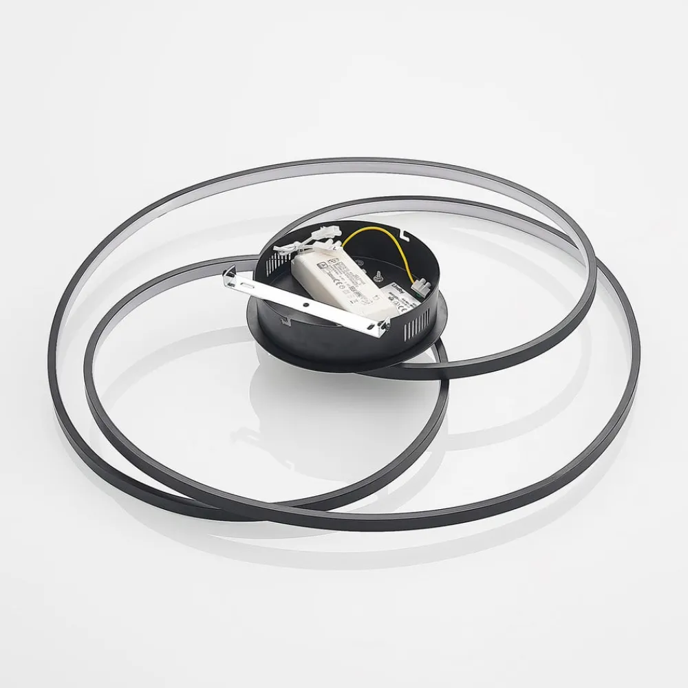 Lindby Gang|Loftlamper > LED-loftlampe Kateryna, sort, Ø 60 cm, dæmpbar