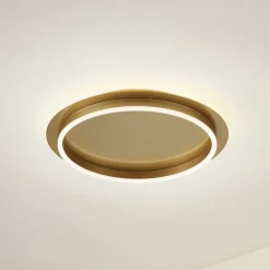 Lindby Gang|Loftlamper > LED-loftlampe Kunis, guld, plast, Ø 46 cm