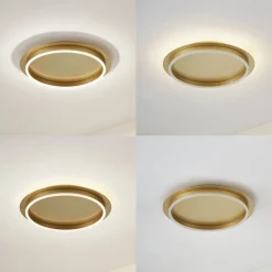 Lindby Gang|Loftlamper > LED-loftlampe Kunis, guld, plast, Ø 46 cm