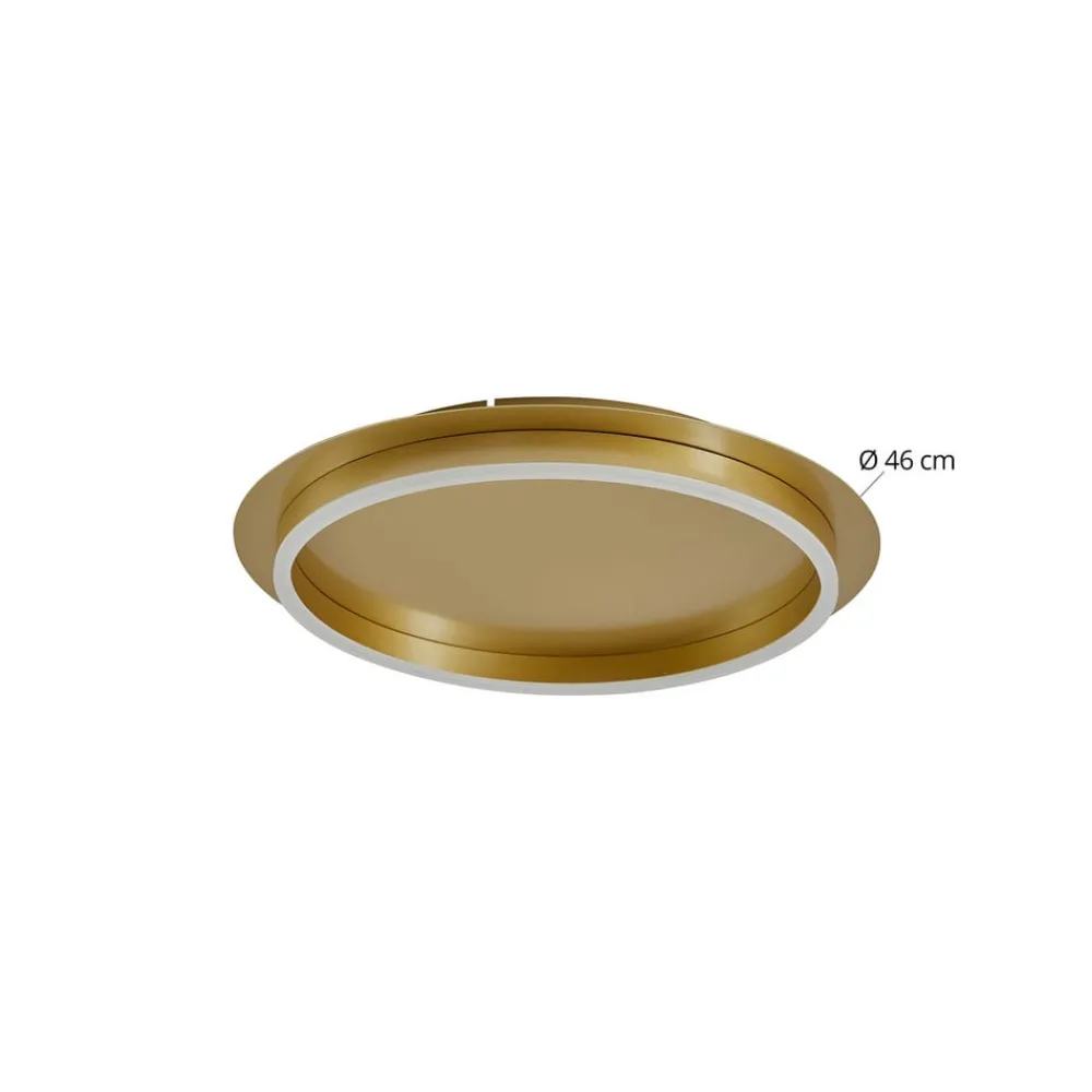 Lindby Gang|Loftlamper > LED-loftlampe Kunis, guld, plast, Ø 46 cm