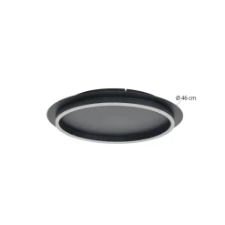 Lindby Gang|Loftlamper > LED-loftlampe Kunis, sort, plast, Ø 46 cm