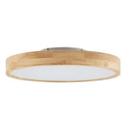 Lindby Gang|Loftlamper > LED-loftlampe Lanira, Ø 50 cm, træ, fjernbetjening, CCT