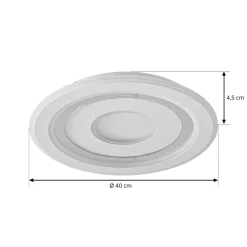 Loftlamper|Loftlamper ^ Lindby LED-loftlampe Lorvik, Ø 40 cm, hvid, CCT, dæmpbar
