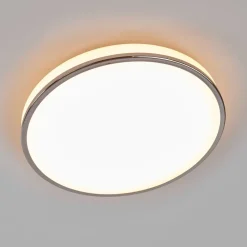 Loftlamper|Loftlamper ^ Lindby LED-loftlampe Lyss, Ø 40 cm, kromfarvet, IP44