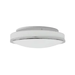 Loftlamper ^ Lindby LED-loftlampe Lyss, Ø 28 cm, kromfarvet, IP44