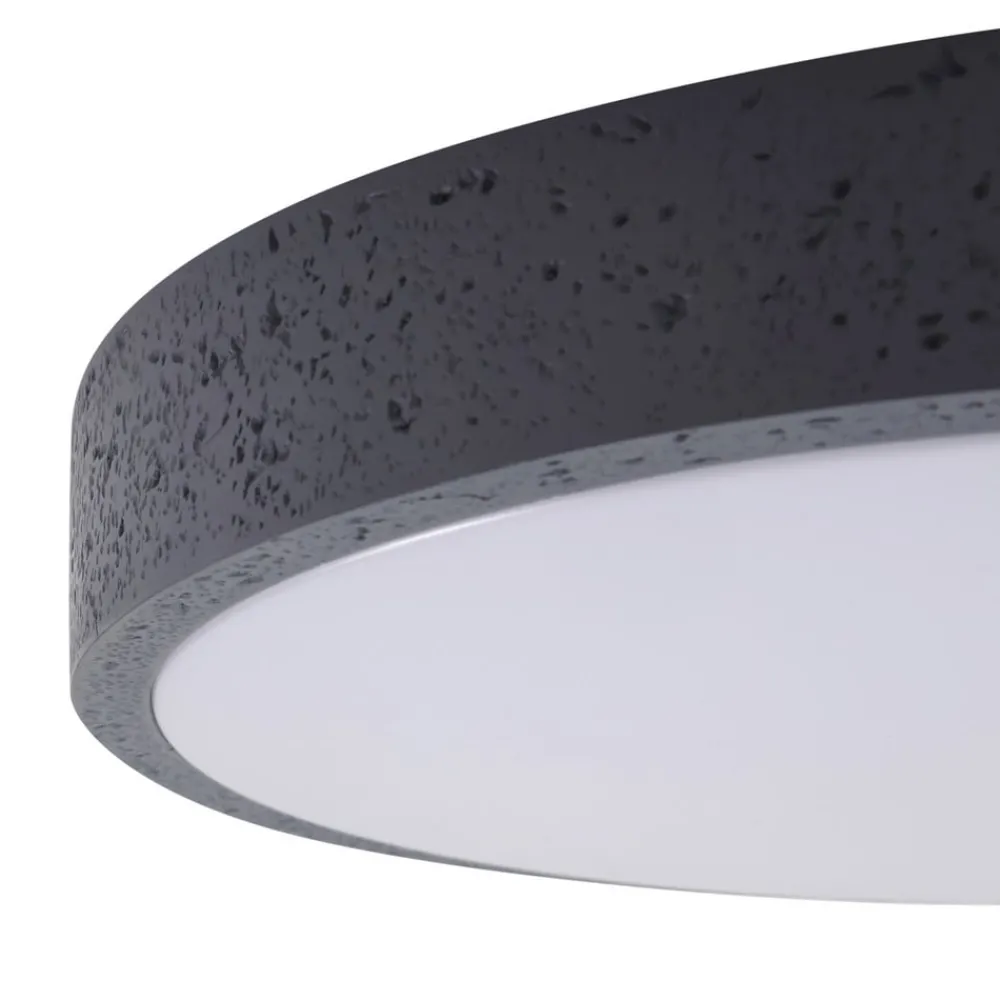 Lindby Loftlamper|Loftlamper > LED-loftlampe Manala, betongrå, RGB, CCT, fjernbetjening