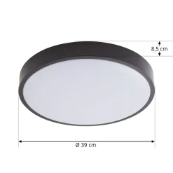 Lindby Gang|Loftlamper > LED-loftlampe Medon, Ø 38 cm, sort, IP44, metal