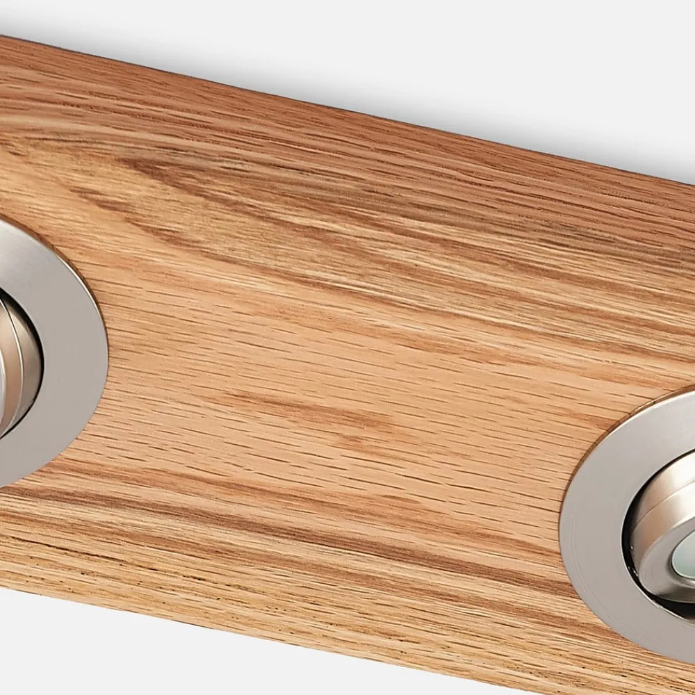 Lindby Loftlamper|Loftlamper > LED-loftlampe Mikari, 48 cm, træ, drejelig