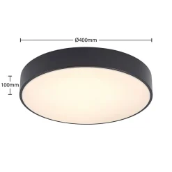 Lindby Gang|Loftlamper > LED-loftlampe Milada, sort, CCT, fjernbetjening