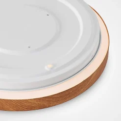 Lindby Loftlamper|Pendellamper > LED-loftlampe Mynte, Ø30cm, trælook, plast
