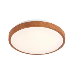 Lindby Loftlamper|Pendellamper > LED-loftlampe Mynte, Ø30cm, trælook, plast