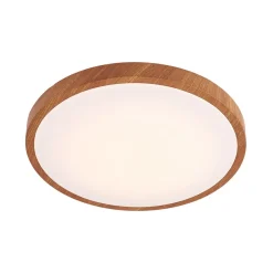 Loftlamper|Pendellamper ^ Lindby LED-loftlampe Mynte, Ø42cm, trælook, plast