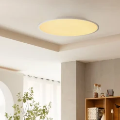 Arbejdsrum/Kontor|Gang ^ Lindby LED-loftlampe Narima, CCT, Ø 80 cm, sølv