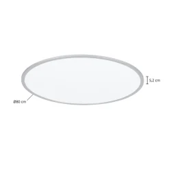 Arbejdsrum/Kontor|Gang ^ Lindby LED-loftlampe Narima, CCT, Ø 80 cm, sølv