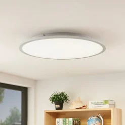 Lindby Arbejdsrum/Kontor|Loftlamper > LED-loftlampe Narima, 4.000 K, Ø 60 cm, sølv