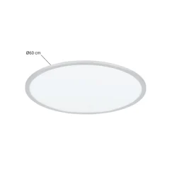 Lindby Arbejdsrum/Kontor|Loftlamper > LED-loftlampe Narima, 4.000 K, Ø 60 cm, sølv
