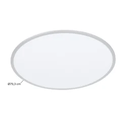 Lindby Arbejdsrum/Kontor|Loftlamper > LED-loftlampe Narima, 4.000 K, Ø 100 cm, sølv
