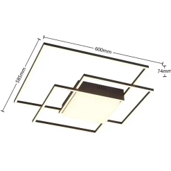 Loftlamper ^ Lindby LED-loftlampe Nelinka, 60 cm, sort, aluminium