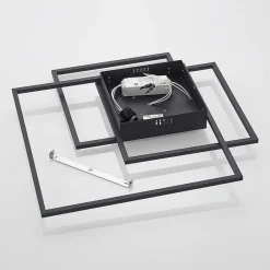 Loftlamper ^ Lindby LED-loftlampe Nelinka, 60 cm, sort, aluminium