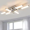 Loftlamper ^ Lindby LED-loftlampe Patrik, 62 cm, 6 lyskilder, krom, IP44