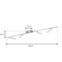 Lindby Loftlamper|Loftlamper > LED-loftlampe Pilou, 4 lyskilder, dæmpbar, krom