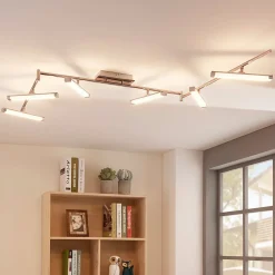Lindby Arbejdsrum/Kontor|Loftlamper > LED-loftlampe Pilou, 6 lyskilder, dæmpbar, krom