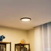 Lindby Gang|Loftlamper > LED-loftlampe Pravin, Ø 23 cm, CCT, sort