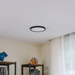 Lindby Gang|Loftlamper > LED-loftlampe Pravin, Ø 23 cm, CCT, sort