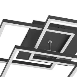 Gang|Loftlamper ^ Lindby LED-loftlampe Quiana, CCT, kantet, sort, 42 cm