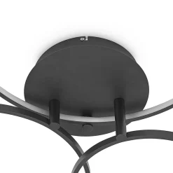 Lindby Gang|Loftlamper > LED-loftlampe Rayk, sort, metal, 77 cm, dæmpbar