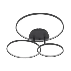 Lindby Gang|Loftlamper > LED-loftlampe Rayk, sort, metal, 77 cm, dæmpbar