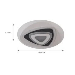 Lindby Gang|Loftlamper > LED-loftlampe Rebeka, Ø 50 cm, CCT, fjernbetjening