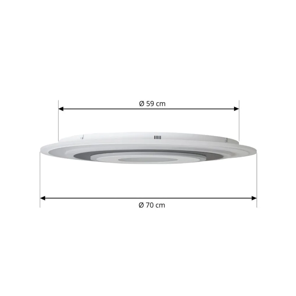 Lindby Gang|Loftlamper > LED-loftlampe Rebeka, rund, Ø 70 cm, CCT, dæmpbar