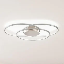 Lindby Loftlamper|Loftlamper > LED-loftlampe Riley, aluminiumsfarvet, metal, dæmpbar