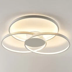 Lindby Gang|Loftlamper > LED-loftlampe Riley, hvid, metal, 80 cm, dæmpbar