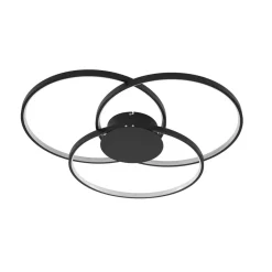 Lindby Loftlamper > LED-loftlampe Riley, sort, 3.000 K, dæmpbar