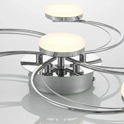 Loftlamper|Loftlamper ^ Lindby LED-loftlampe Rouven, spiralform, 6 lyskilder, grå