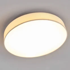 Lindby Loftlamper > LED-loftlampe Saira, Ø 50 cm, hvid, tekstil