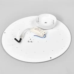 Lindby Loftlamper > LED-loftlampe Saira, Ø 50 cm, hvid, tekstil