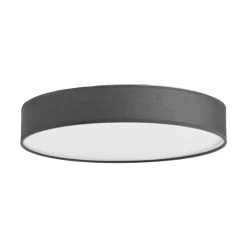 Loftlamper ^ Lindby LED-loftlampe Saira, Ø 40 cm, grå, tekstil