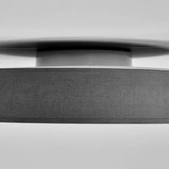 Loftlamper ^ Lindby LED-loftlampe Saira, Ø 40 cm, grå, tekstil