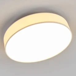 Lindby Loftlamper|Loftlamper > LED-loftlampe Saira, Ø 40 cm, hvid, tekstil