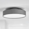Gang|Loftlamper ^ Lindby LED-loftlampe Saira, Ø 30 cm, grå, tekstil