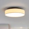 Gang|Loftlamper ^ Lindby LED-loftlampe Saira, Ø 30 cm, hvid, tekstil