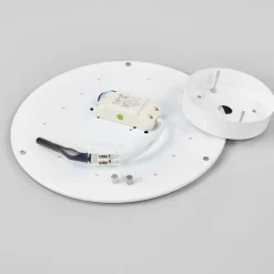 Gang|Loftlamper ^ Lindby LED-loftlampe Saira, Ø 30 cm, hvid, tekstil